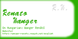 renato wanger business card
